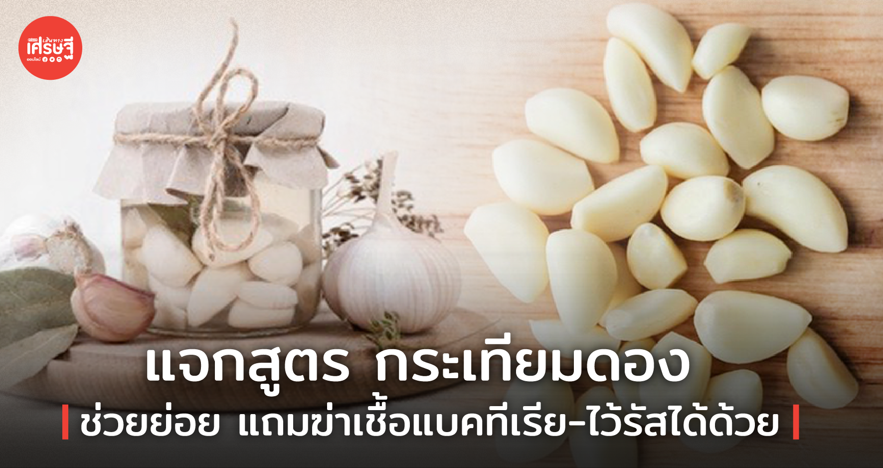 แจกสูตร กระเทียมดอง สรรพคุณ ช่วยย่อย แถมฆ่าเชื้อแบคทีเรีย-ไว้รัสได้ด้วยนะ