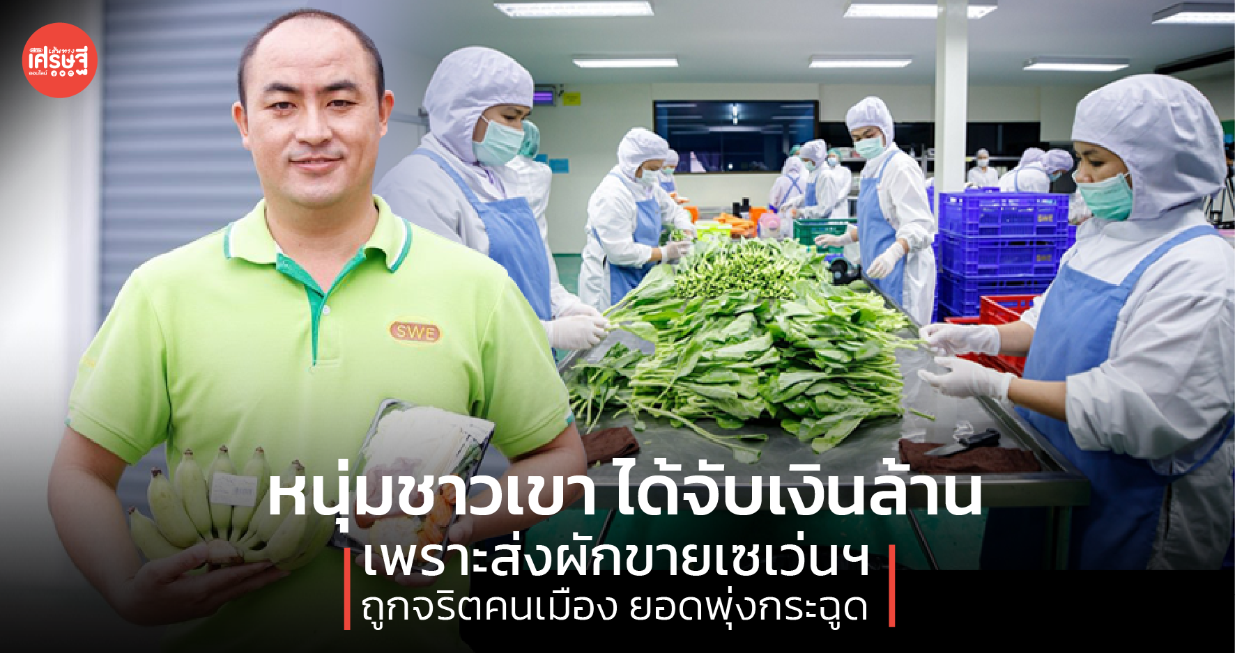 หนุ่มชาวเขา ได้จับเงินล้าน เพราะส่งผักขายเซเว่นฯ ถูกจริตคนเมืองยอดพุ่งกระฉูด