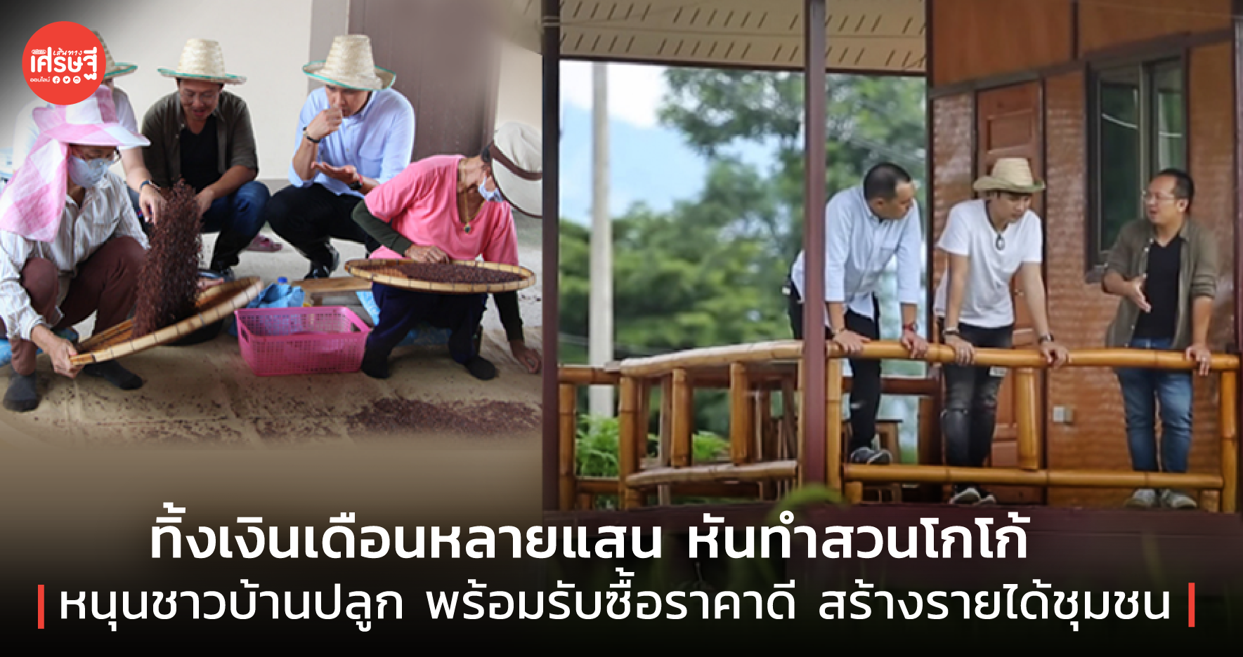 ทิ้งเงินเดือนหลายแสน หันทำสวนโกโก้