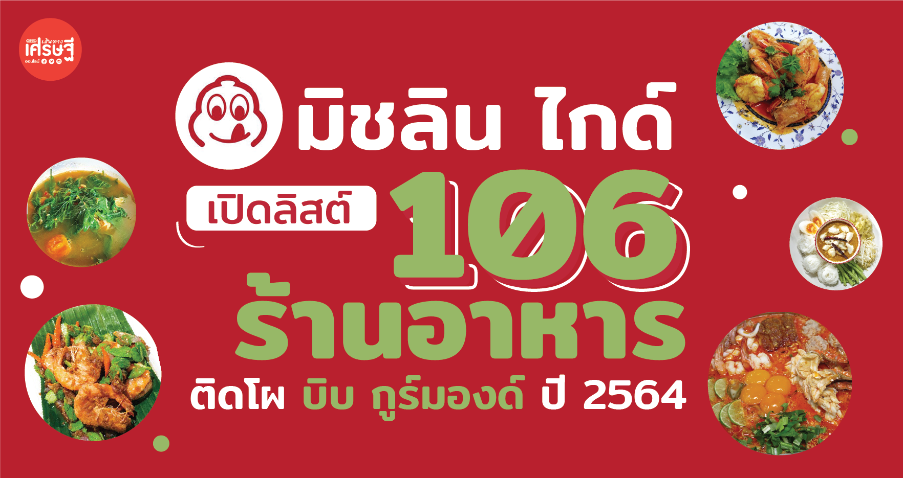 มิชลิน ไกด์ เปิดลิสต์ 106 ร้านอาหาร ติดโผ บิบ กูร์มองด์ ปี 2564
