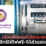 กฟภ. เปิดหลักเกณฑ์เยียวยาโควิด ใครได้สิทธิใช้ไฟฟรี-ได้ส่วนลดค่าไฟ