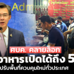 ศบค. คลายล็อก ร้านอาหารเปิดถึง 5 ทุ่ม ปรับพื้นที่ควบคุมใหม่ทั่วประเทศ