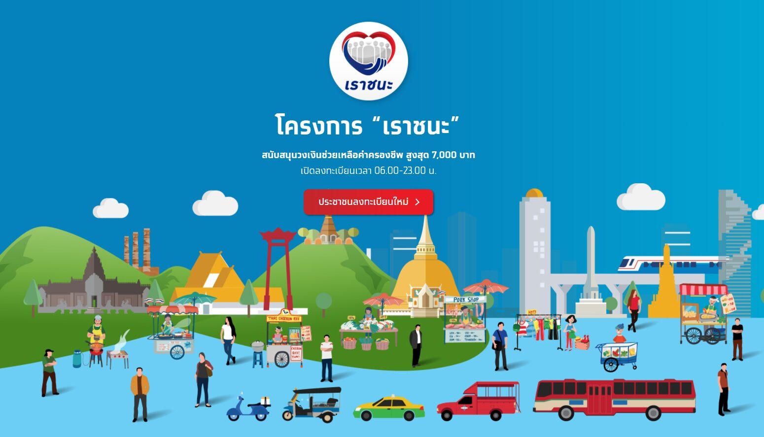 เราชนะ ปรับเกณฑ์ ร้านธงฟ้า-รถเร่ขายของ-สามล้อถีบ ร่วมโครงการได้