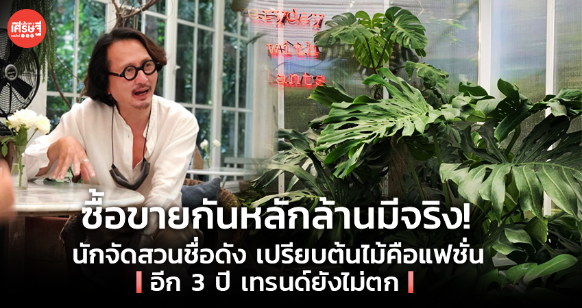 ซื้อขายกันหลักล้านมีจริง! นักจัดสวน เปรียบต้นไม้คือแฟชั่น อีก 3 ปี เทรนด์ยังไม่ตก 