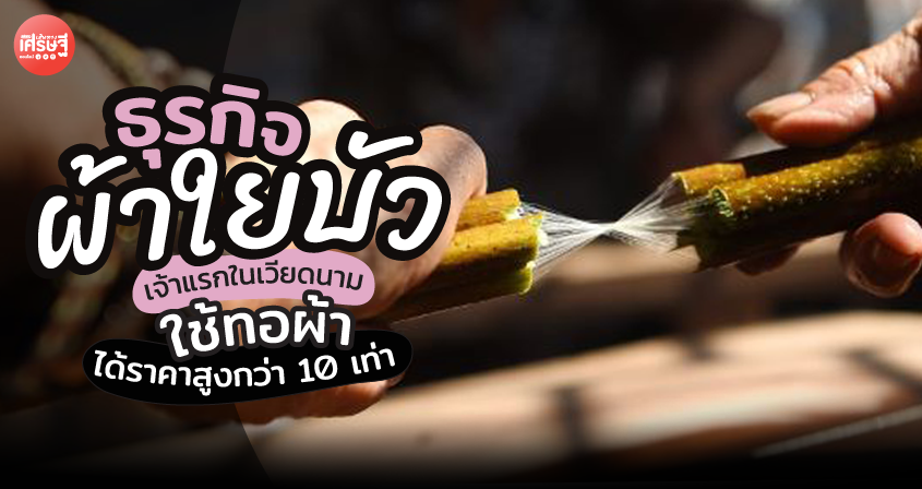 ธุรกิจ “ผ้าใยบัว” เจ้าแรกในเวียดนาม ใช้ทอผ้า ได้ราคาสูงกว่า 10 เท่า