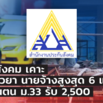 ประกันสังคม เคาะ จ่ายเยียวยา นายจ้างสูงสุด 6 แสน ผู้ประกันตน ม.33 รับ 2,500