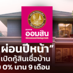 กู้ปีนี้ ผ่อนปีหน้า แคมเปญสินเชื่อบ้าน จาก ออมสิน ช่วย ปชช. มีเงินสดช่วงวิกฤต