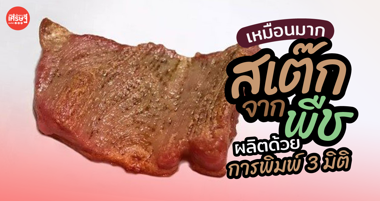 สตาร์ตอัพสเปนเจ๋ง ผลิตสเต๊กจากพืช ด้วยการพิมพ์ 3 มิติ อร่อยไม่แพ้เนื้อสัตว์