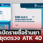 วันนี้วันแรก! เปิดรายชื่อร้านยา ขายชุดตรวจ ATK ชุดละ 40 บาท