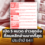 เปิด 5 หมวด ข่าวสุดปัง ที่คนคลิกอ่านมากที่สุด ประจำปี 64 !