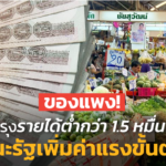 ของแพง! คนกรุงรายได้ต่ำกว่า 1.5 หมื่น อ่วม แนะรัฐเพิ่มค่าแรงขั้นต่ำ