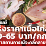 พาณิชย์ ตรึงราคาเนื้อไก่สด 60-65 บาท/กก. จนกว่าสถานการณ์จะคลี่คลาย