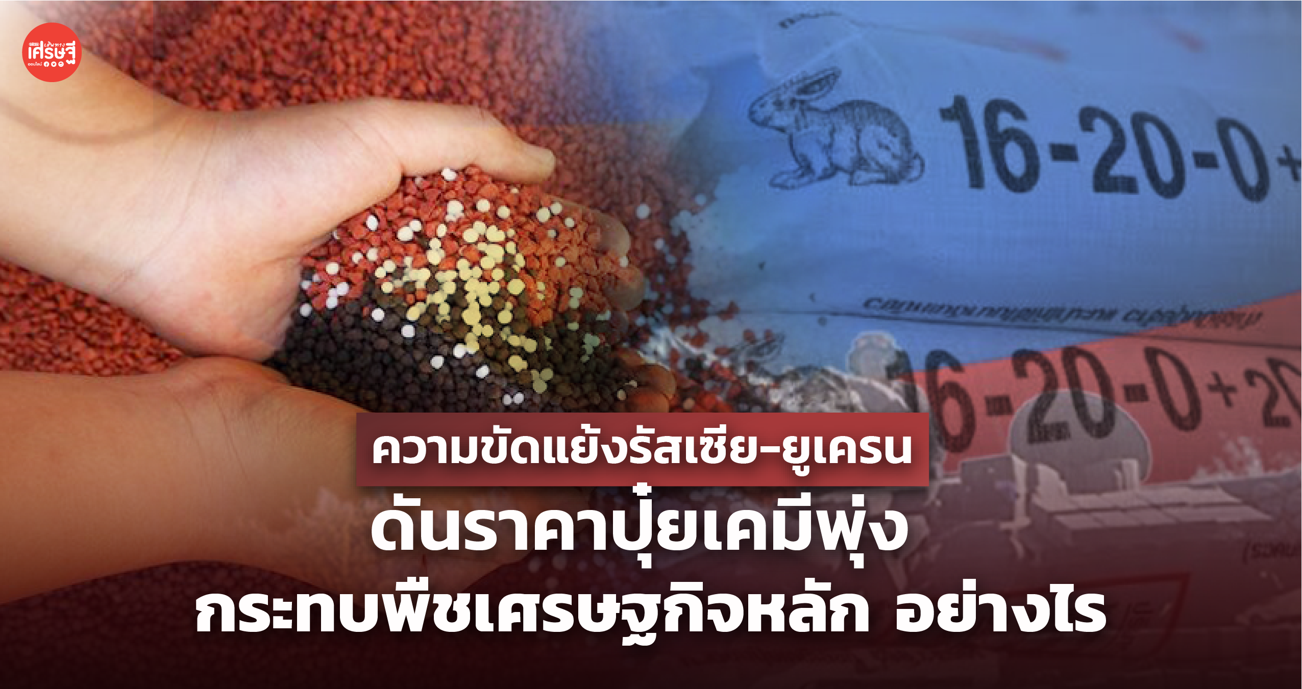 ความขัดแย้งรัสเซีย-ยูเครน ดันราคาปุ๋ยเคมีพุ่ง กระทบพืชเศรษฐกิจหลัก อย่างไร