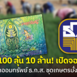 ออม 100 ลุ้น 10 ล้าน! เปิดจองแล้ว สลากออมทรัพย์ ธ.ก.ส. ชุดเกษตรมั่งคั่ง 7