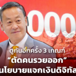 ดูกันอีกครั้ง 3 เกณฑ์ “ตัดคนรวยออก” นโยบายแจกเงินดิจิทัล