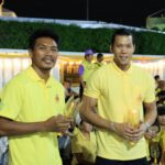 กวินทร์ และ วันเฉลิม ตัวแทนนักกีฬาไทยร่วมจุดเทียนชัยถวายพระพร
