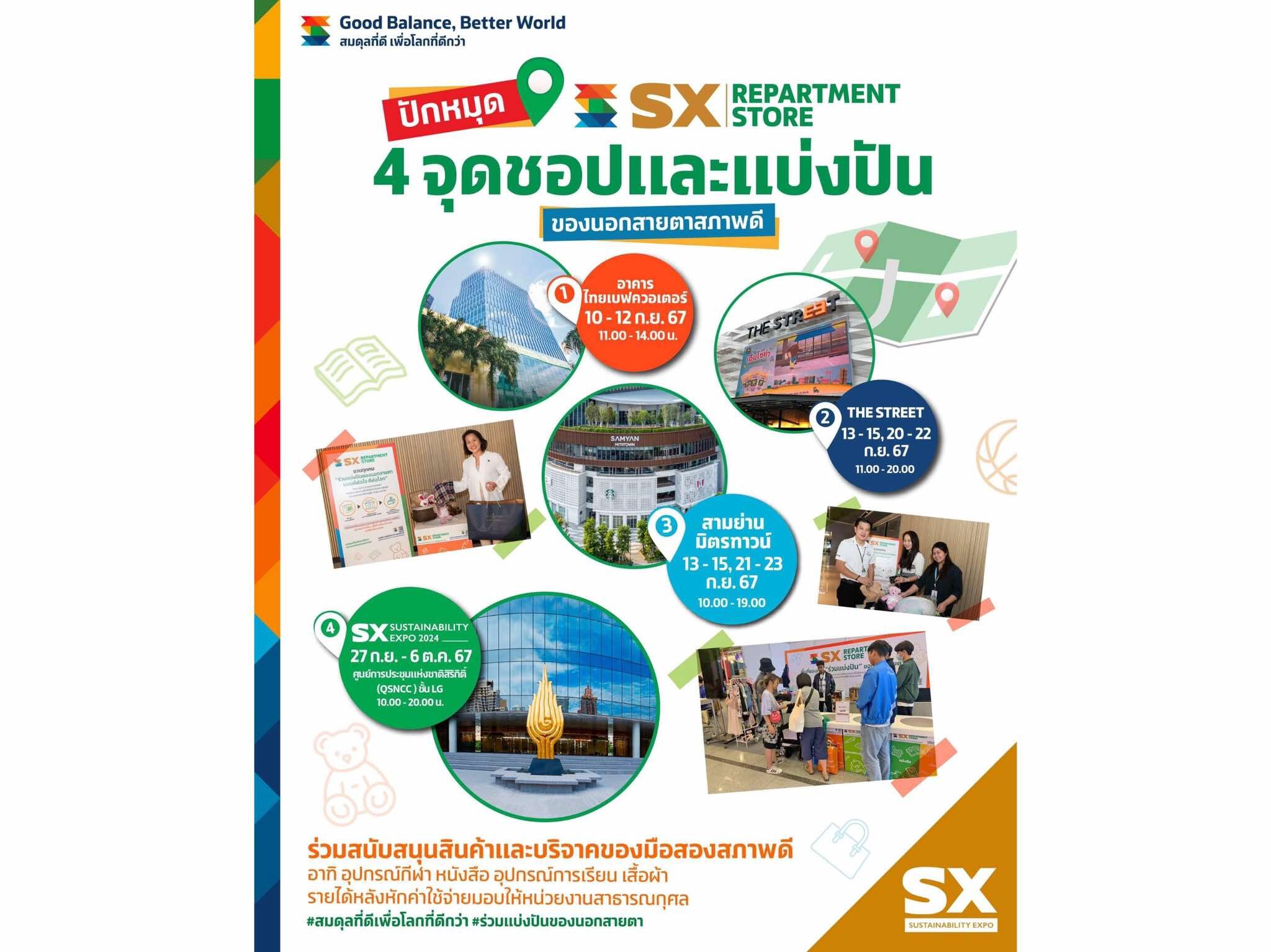 ชอปรักษ์โลก พร้อมส่งต่อของมือสองสภาพดี ที่ SX REPARTMENT STORE