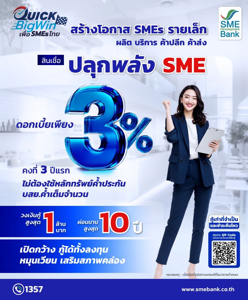 SME D Bank ออกสินเชื่อ “ปลุกพลัง SME”