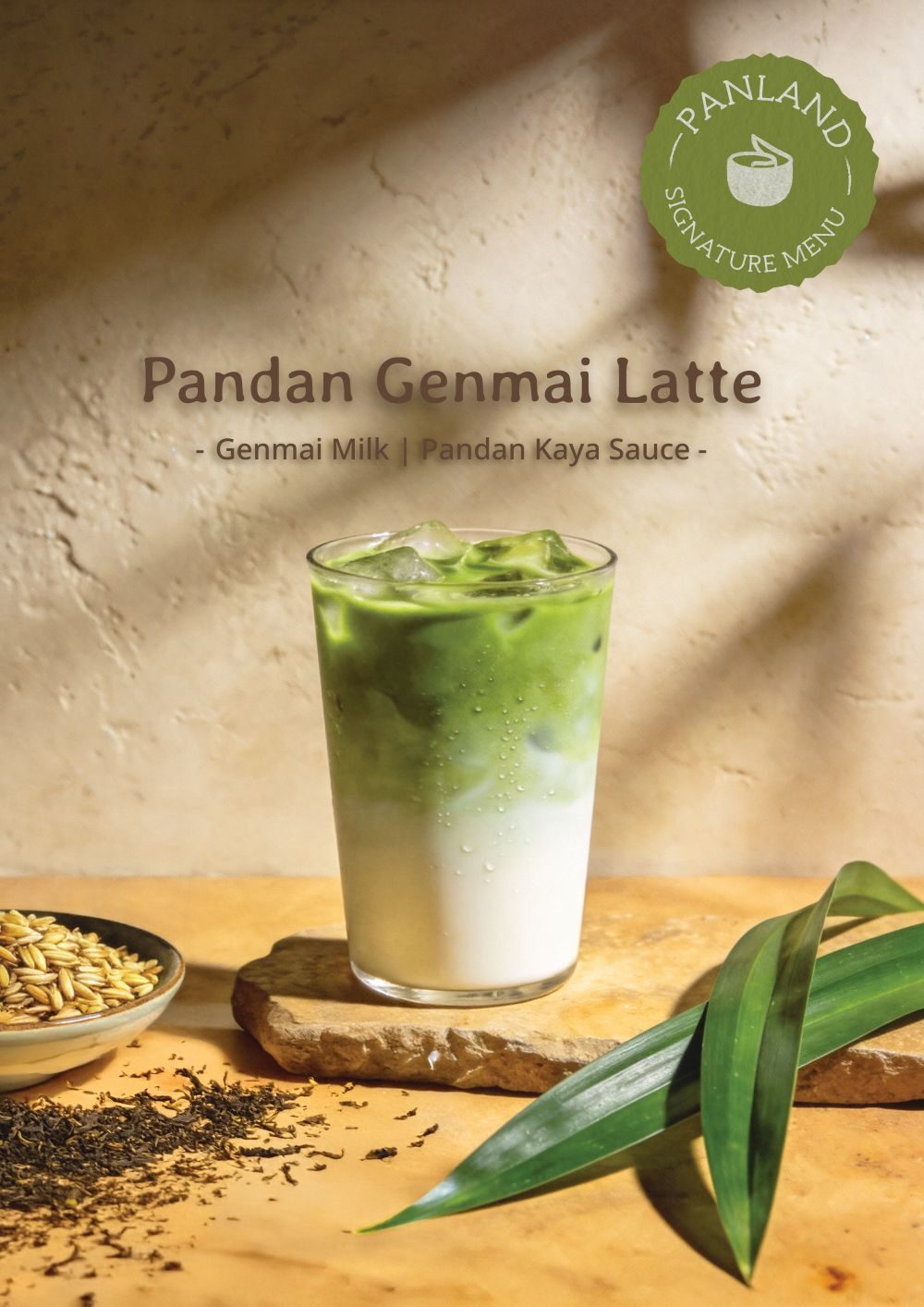 Pandan Genmai Latte