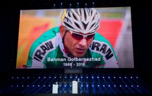 ไว้อาลัยบาห์มาน โกลบาร์เนซฮัด นักกีฬาจักรยานทีมชาติอิหร่าน (เอเอฟพี)