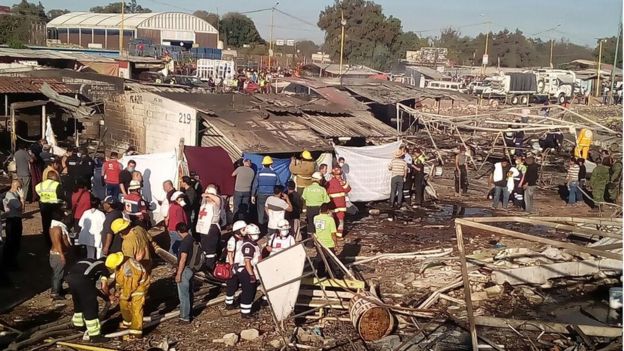 Photos tweeted by the Mexican Red Cross