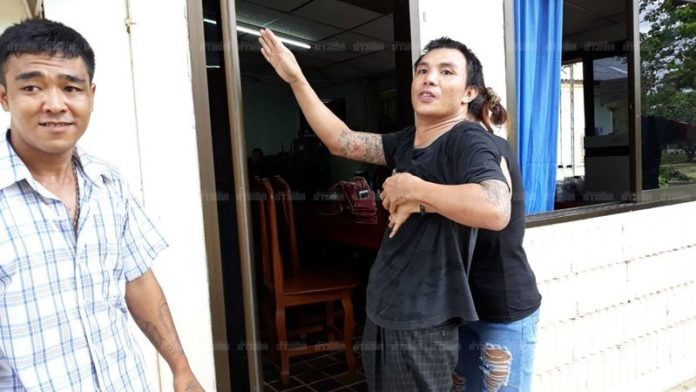 นายพัฒนา พันธ์ศรีนวล ผู้ต้องหาอีกราย ที่กลืนยาบ้า 75 เม็ด