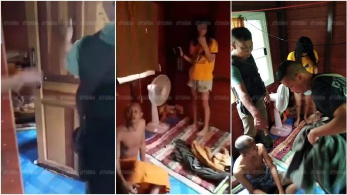 นาทีตำรวจบุกกุฏิ จับพระาสพยา พาแฟนสาวมานอนด้วย