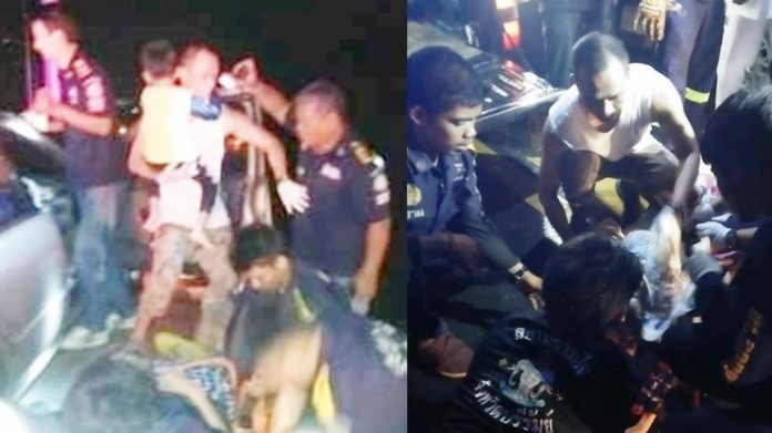 ฮีโร่นอกสังเวียน! สมจิต จงจอหอ จอดรถช่วย 3 พ่อแม่ลูกรถชนเสาเจ็บ 
