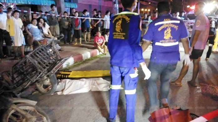หนุ่มใหญ่เมาขับปิกอัพชนจยย.พ่วงข้าง 3 แม่ลูกดับสลด