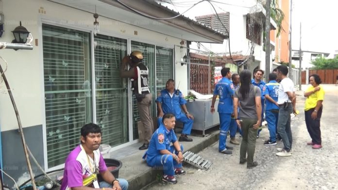 บ้านที่เกิดเหตุ ที่หนุ่มไลฟ์สดผูกคอเสียชีวิต