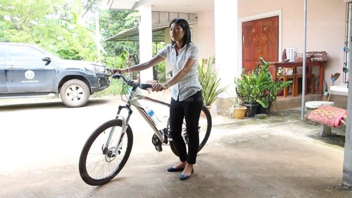 จักรยานที่ถูกคนร้ายถีบขณะปั่นไปซื้อกับข้าว