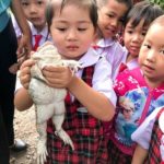 ความรู้นอกห้องเรียน! ทัศนศึกษาการเลี้ยง กบ โซเชียลกดเลิฟ หนูน้อยกับอ๊บตัวนี้