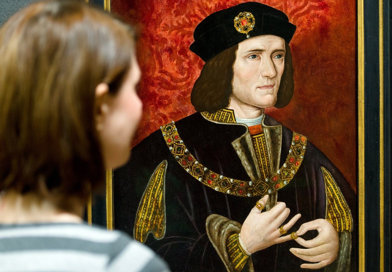 painting of Britain's King Richard III by an unknown artist is displayed in the National Portrait Gallery in central London
