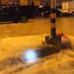 ทุ่งสงอ่วม! เจอฤทธิ์พายุปาบึก ลมแรงฝนกระหน่ำ น้ำทะลักไหลเชี่ยวท่วมถนน