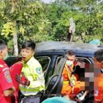 ตายยกครัว5ศพ! หนุ่มขับเก๋งพาครอบครัวไปทำบุญรับปีใหม่ ถูกกระบะพุ่งชนดับสลด