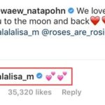 แต้ว ปลื้ม ลิซ่า แบล๊กพิงก์ คอมเมนต์ไอจีกลับ ลั่น! นอนตายตาหลับแล้ว