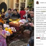 เอ็นดู น้องปีใหม่ ลูกแม่แอฟ นั่งสำรวมเรียบร้อย นอบน้อม รับพรจาก ครูบาบุญชุ่ม