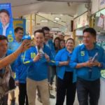 บังเอิญสุดๆ 'ผู้การแต้ม อรรถวิชช์ หมอเอ้ก' ผู้สมัคร ส.ส.ปชป. หาเสียงพื้นที่เดียวกัน