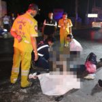 ลุงขับรถบรรทุก เกิดหลับใน พุ่งชนอัดท้ายรถสองแถว ดับ 1-บาดเจ็บ 5