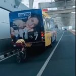 ร้องกรี๊ด! หนุ่มปั่นจักรยานด้วยความเร็ว จี้ตูดรถเมล์สาย 108 สุดเสียว (คลิป)