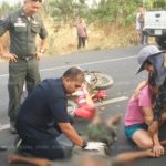 สุดยื้อ!ลุงย้อนศรชนสนั่นสิ้นใจสลด นศ.สาวสาหัส ชาวบ้านโวยกลับรถไกล(คลิป)
