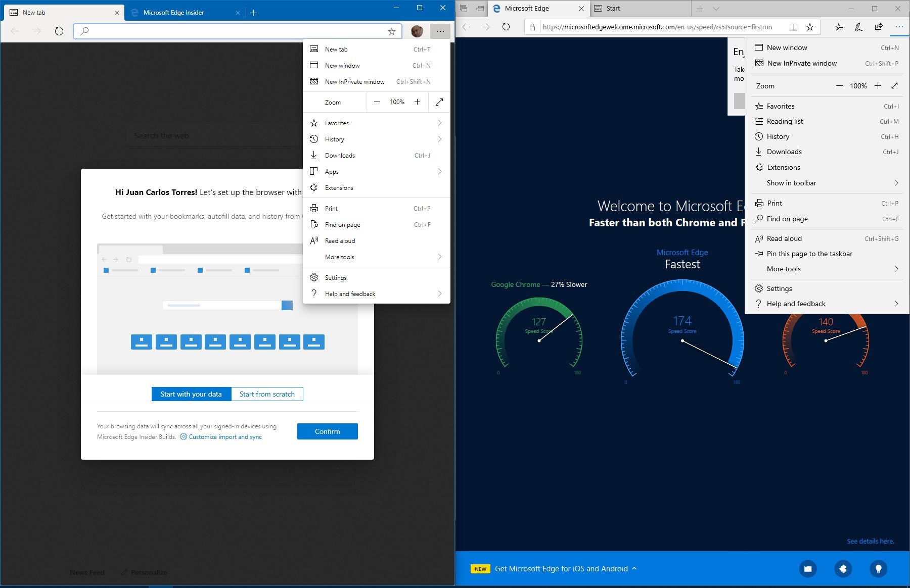 Microsoft работает. Microsoft Edge Интерфейс. Microsoft Edge внешний вид. Microsoft Edge Chromium. Обновление браузера Edge.