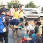 ด.ช.14 เป็นศพคาถนน! บิดสุดมือแซงขวาล้มไถล หัวฟาดพื้นกะโหลกแตก(คลิป)