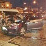 หวิดดับ 4 ชีวิตหนีตาย เก๋งพุ่งชนท้ายกระบะ ติดไฟแดง ไฟลุกพรึ่บเผาวอดทั้งคัน