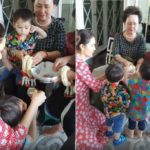 เอ็นดู สายฟ้า-พายุ รดน้ำขอพร พ่อน็อต-แม่ชม คุณย่า-คุณยาย  ชุลมุนแต่น่ารักมาก(คลิป)