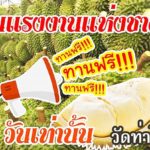 วัดท่าไม้ใจป้ำ วันแรงงาน 1 พ.ค. เลี้ยงทุเรียน กินฟรีไม่มีอั้น ไม่อิ่มไม่ต้องกลับ