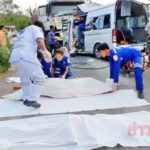 สุดช็อก! แฟนบอลท่าเรือตาย 5 ศพ รถตู้พุ่งชนประสานงาพ่วง ขณะไปเชียร์ทีมรัก