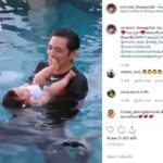 หนุ่ม ศรราม โพสต์อบอุ่น พ่อแม่ อุ้ม น้องวีจิ ลงสระเล่นน้ำ คนแห่โฟกัสเมีย บักแตงโม(คลิป)