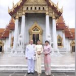 บี มาติกา ควงไฮโซกร เจ้าบ่าว เข้ารับพระราชทานน้ำสังข์ สมรสพระราชทาน