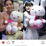 แบงค์-ธิติ ยิ้มละไม สาวหอบตุ๊กตาตัวใหญ่ พร้อมส่งกำลังใจเชียร์ ในศึก 10Fight10